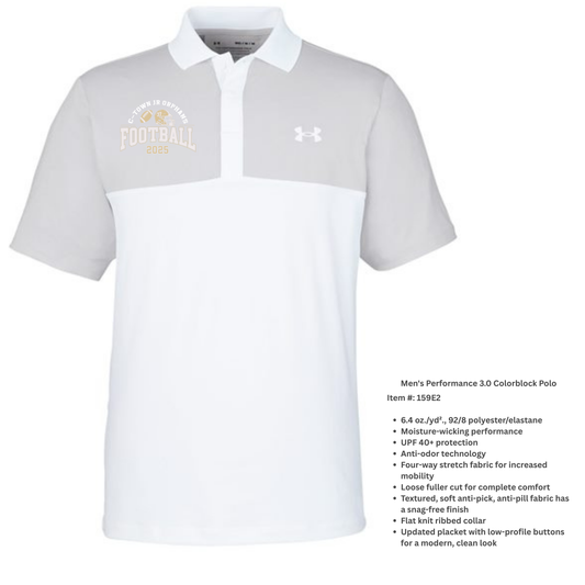 Jr Orphan Football: White & Gold Logo