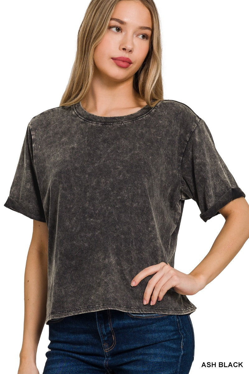 Oversized Acid Wash Tee