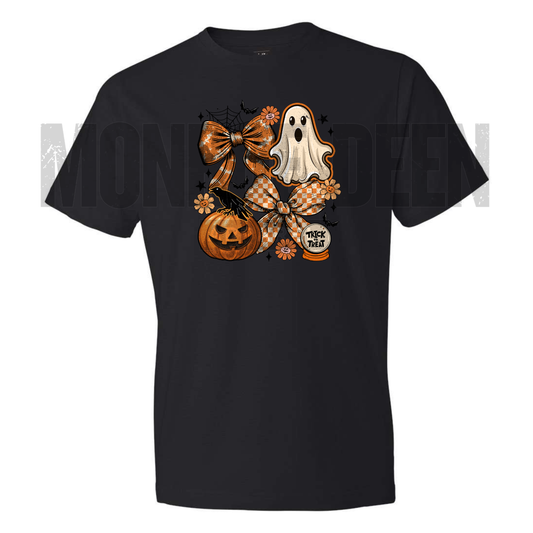 Vintage Bow Trick or Treat Ghost