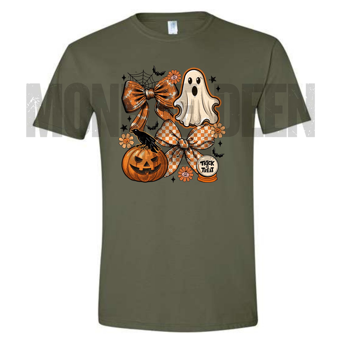 Vintage Bow Trick or Treat Ghost