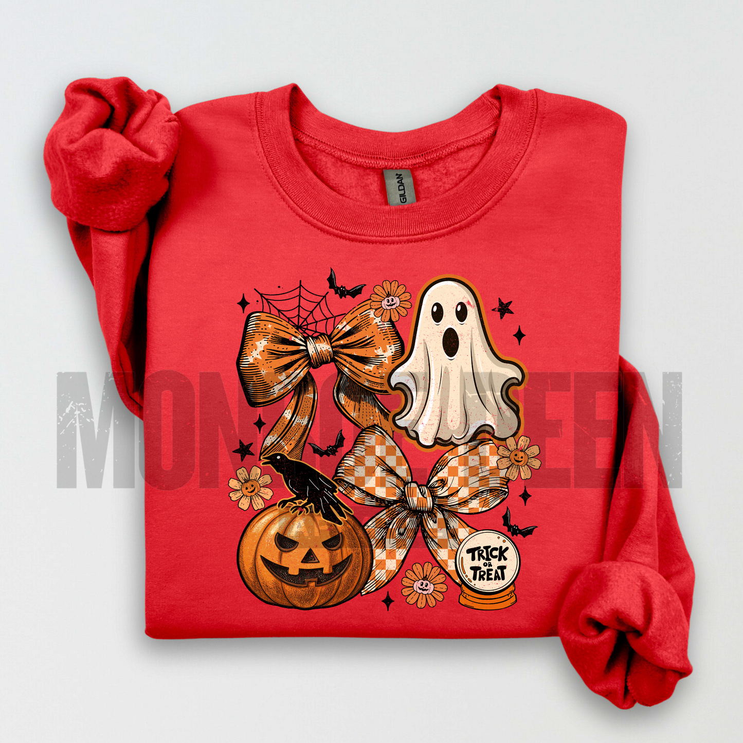 Vintage Bow Trick or Treat Ghost