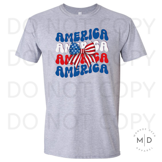 America Bow Tee