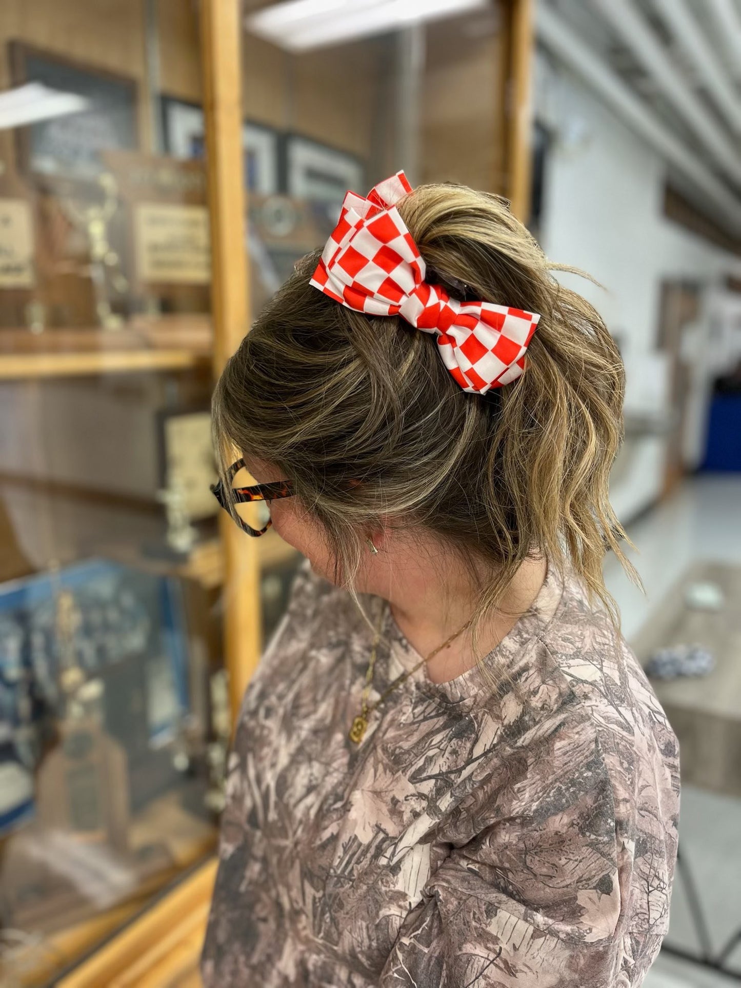 Game Day Checkered Claw Clip