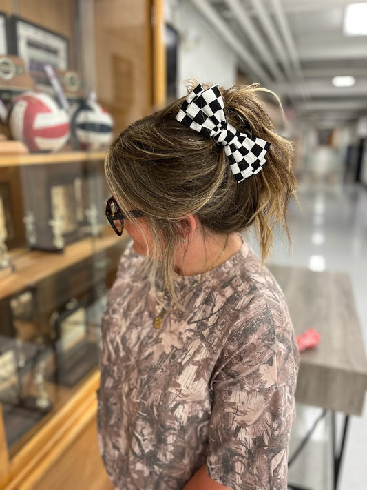 Game Day Checkered Claw Clip