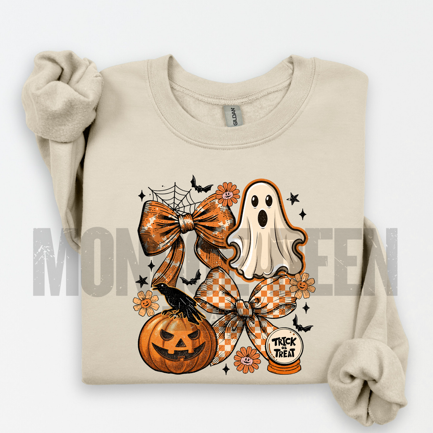 Vintage Bow Trick or Treat Ghost