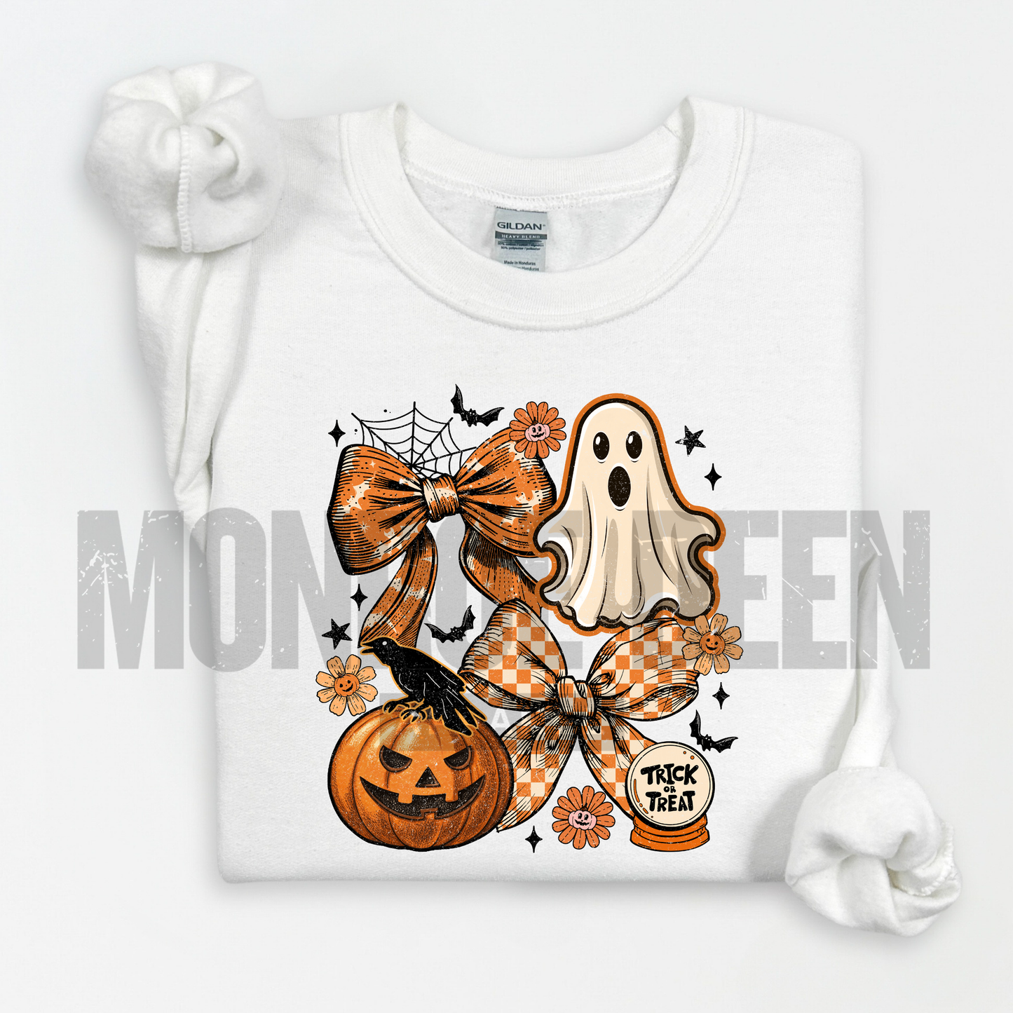 Vintage Bow Trick or Treat Ghost