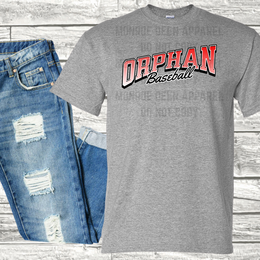 Orphan Baseball Script Classic Tee