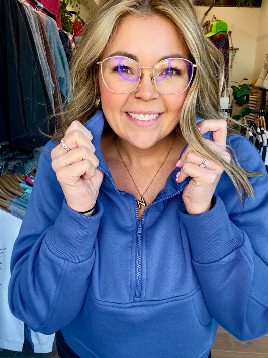 Quarter Zip Kangaroo Sweatshirt