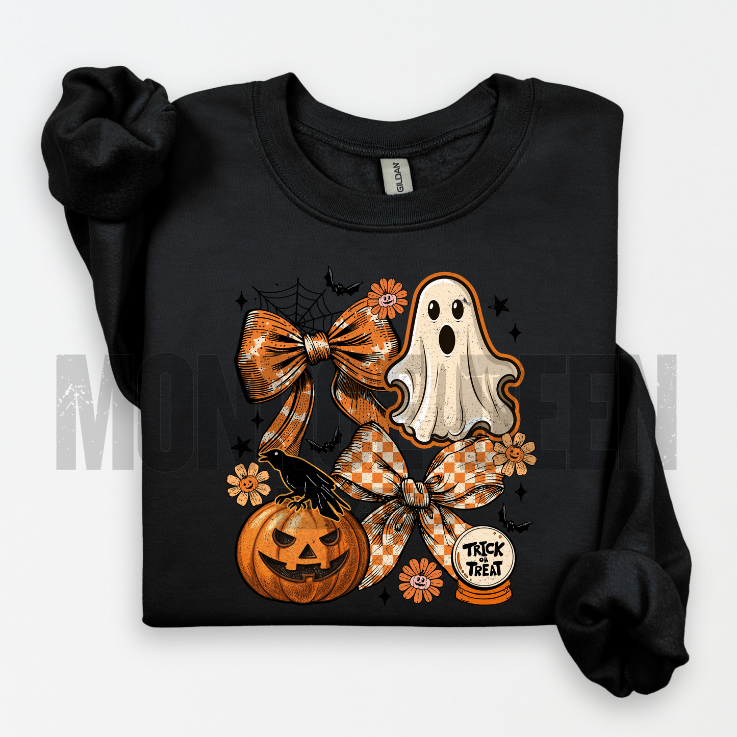 Vintage Bow Trick or Treat Ghost