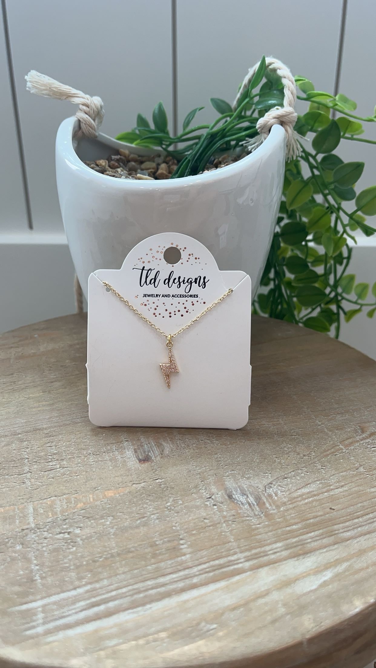 Gold Plated Lightning Bolt Necklace
