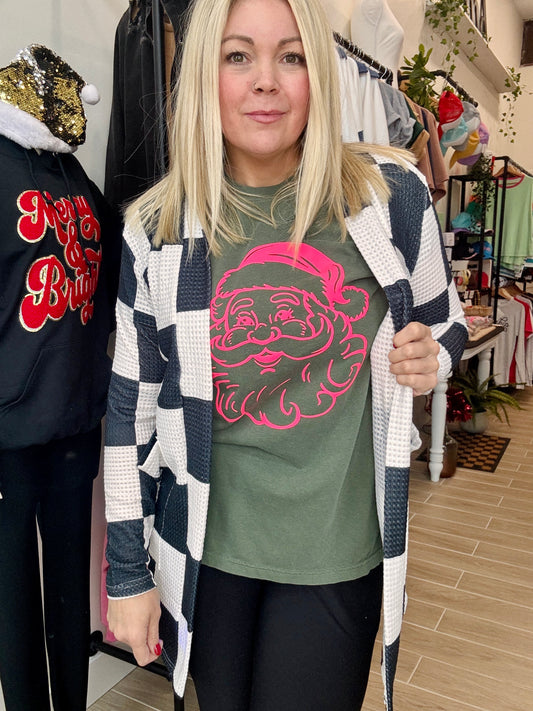 Ho-Ho-Hot Pink Santa Tee