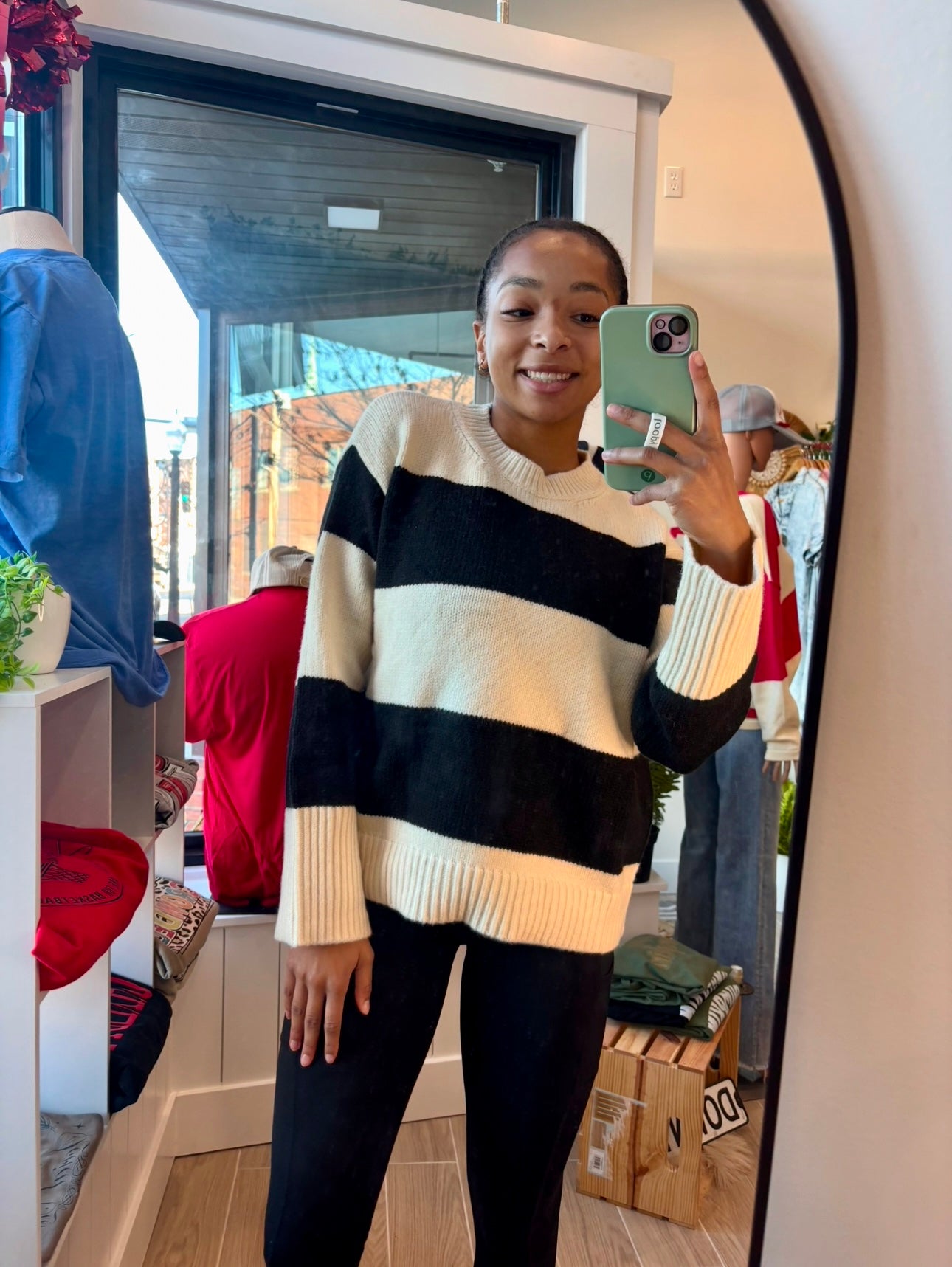 Black and White Chunky Block Sweater