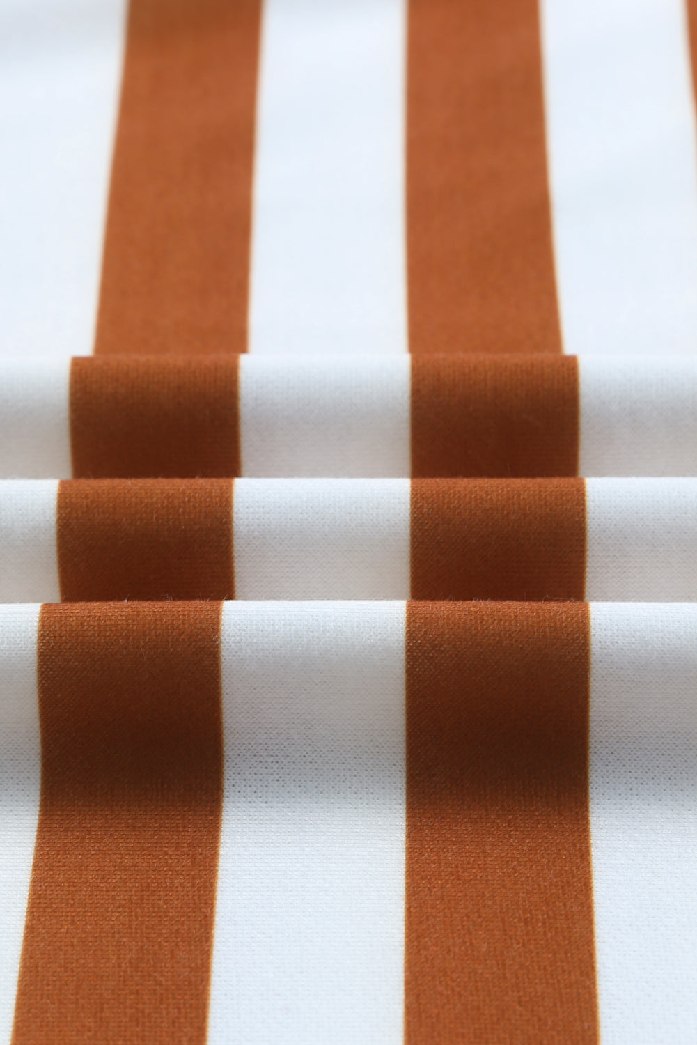Brown Stripe Pullover Sweatshirt Sweater