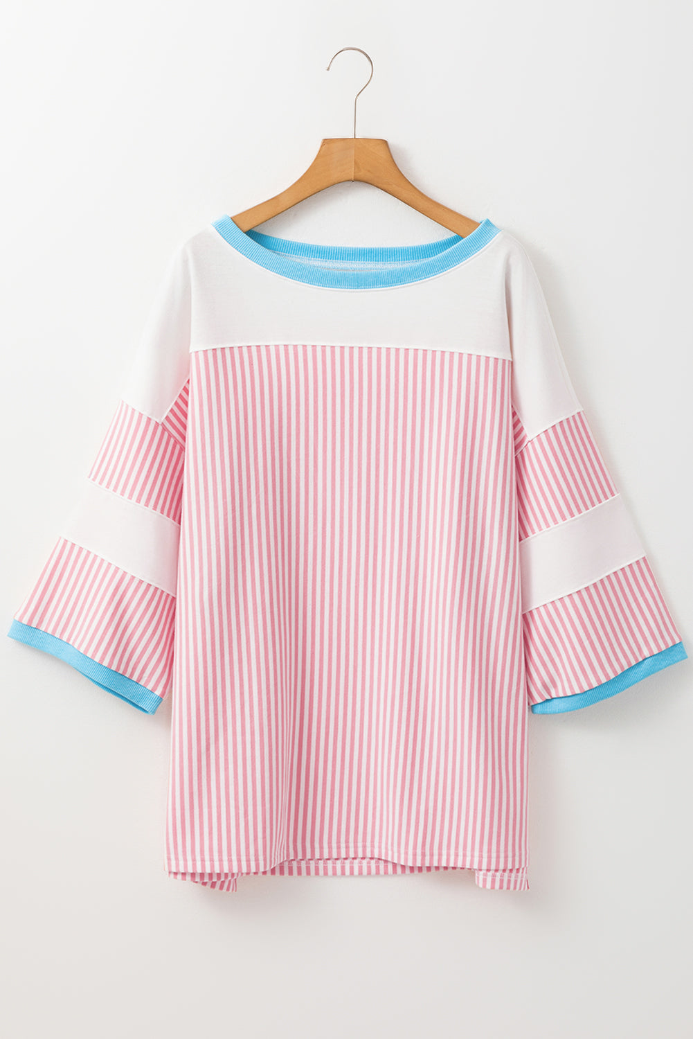Oversized Pink & White Stripe Bracelet Sleeve