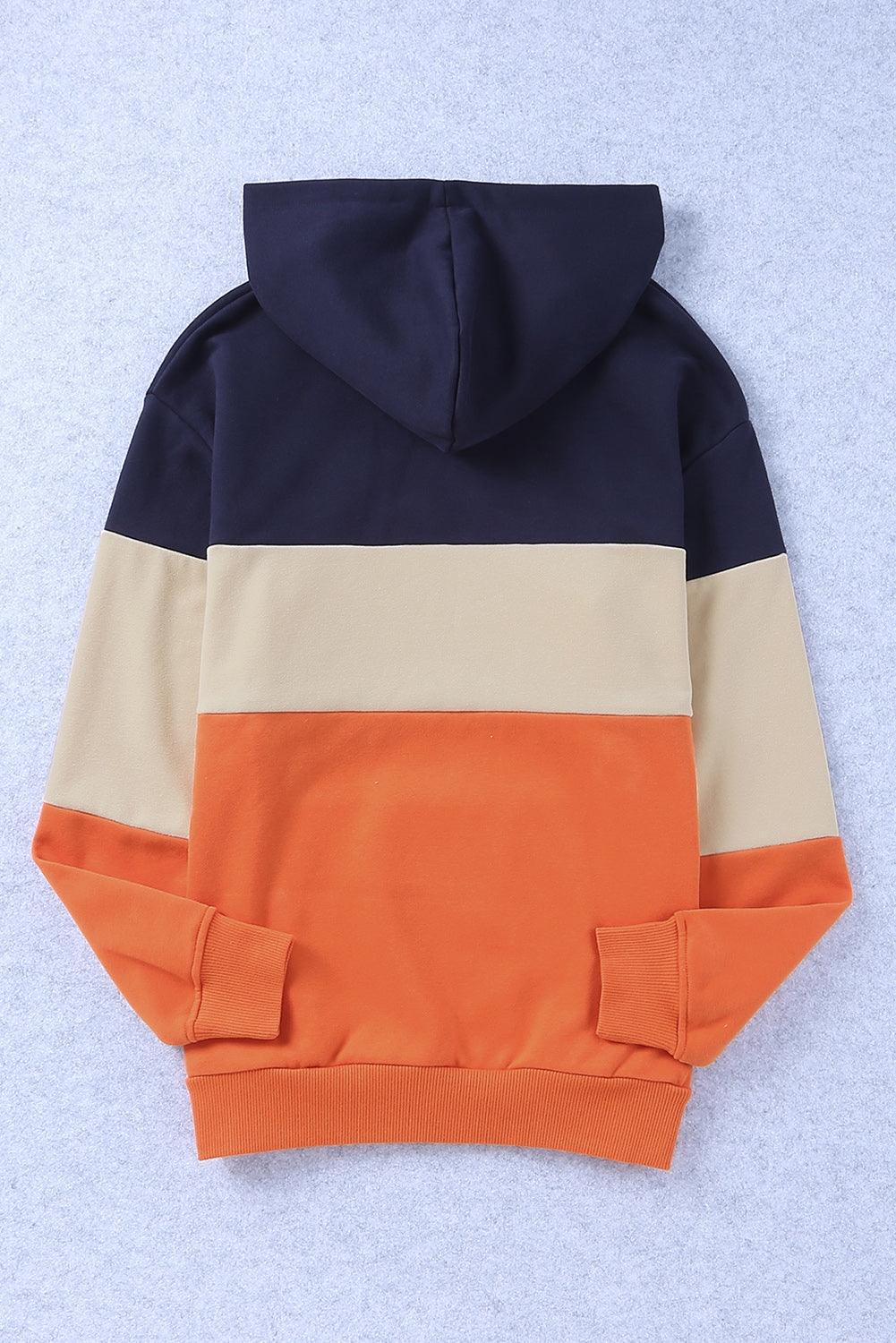 Orange & Navy Colorblock Hoodie