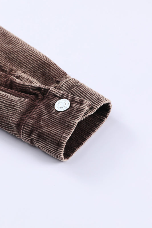 Brown Corduroy Shacket