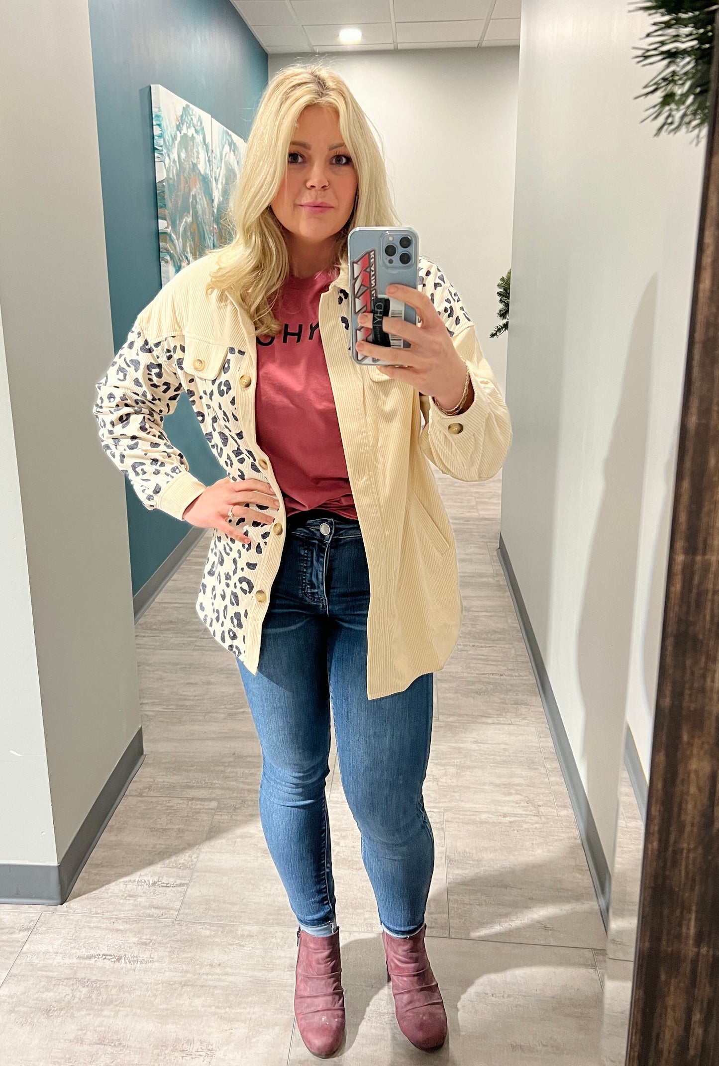 Leopard Block Corduroy