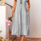 Contrast Stripe Midi Dress