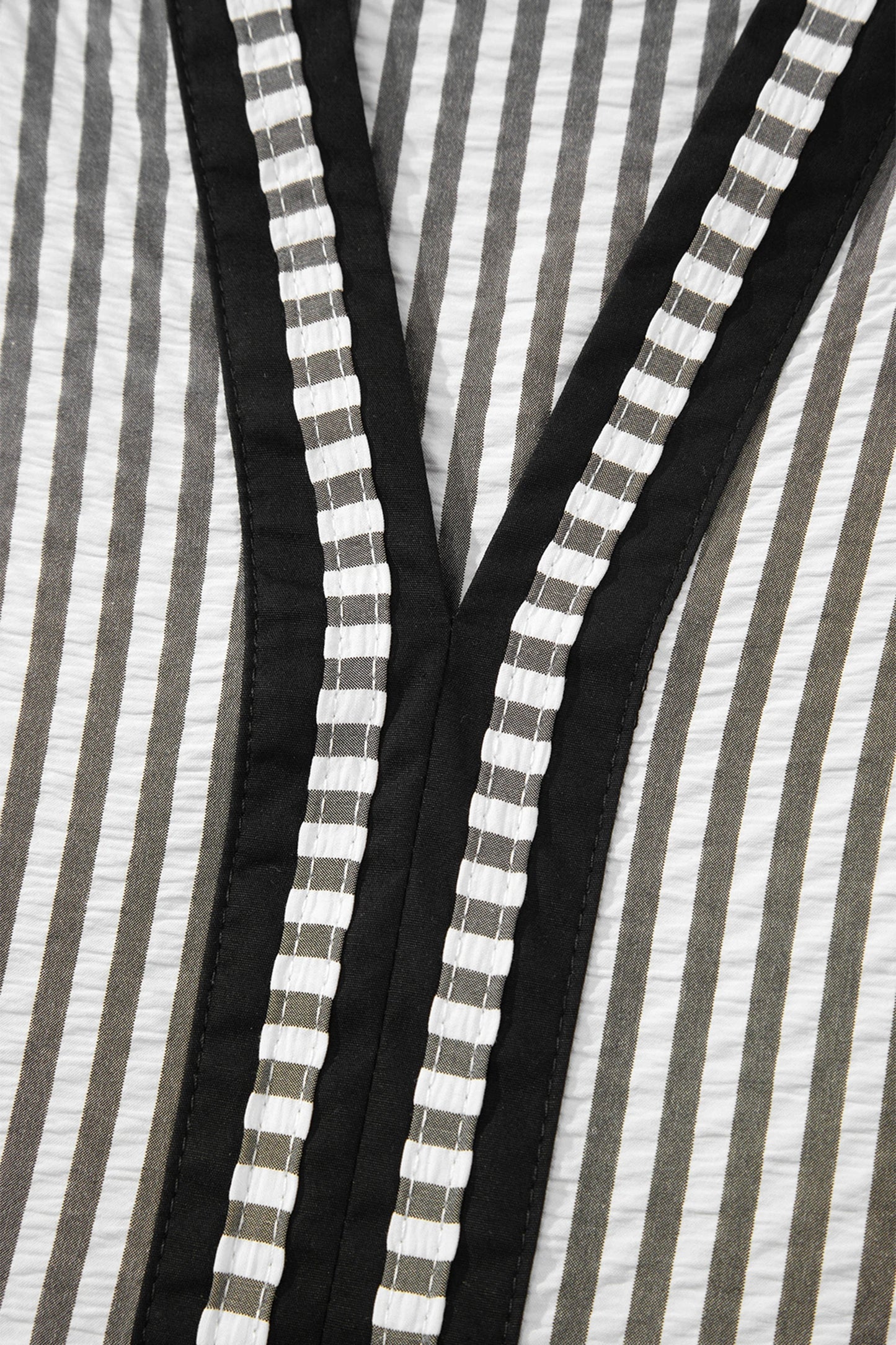 Contrast Stripe Midi Dress