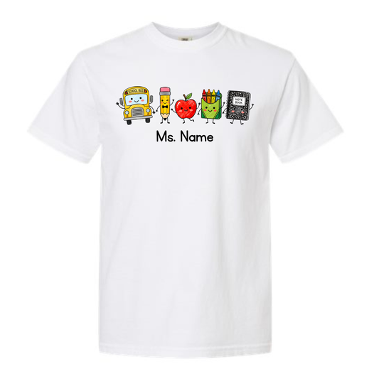 Personalized Teacher SUPPLIES Tee