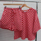 Retro Red Checkered Lounge Set
