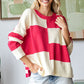 Block Exposed Seam Knitted Sweater
