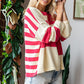 Block Exposed Seam Knitted Sweater