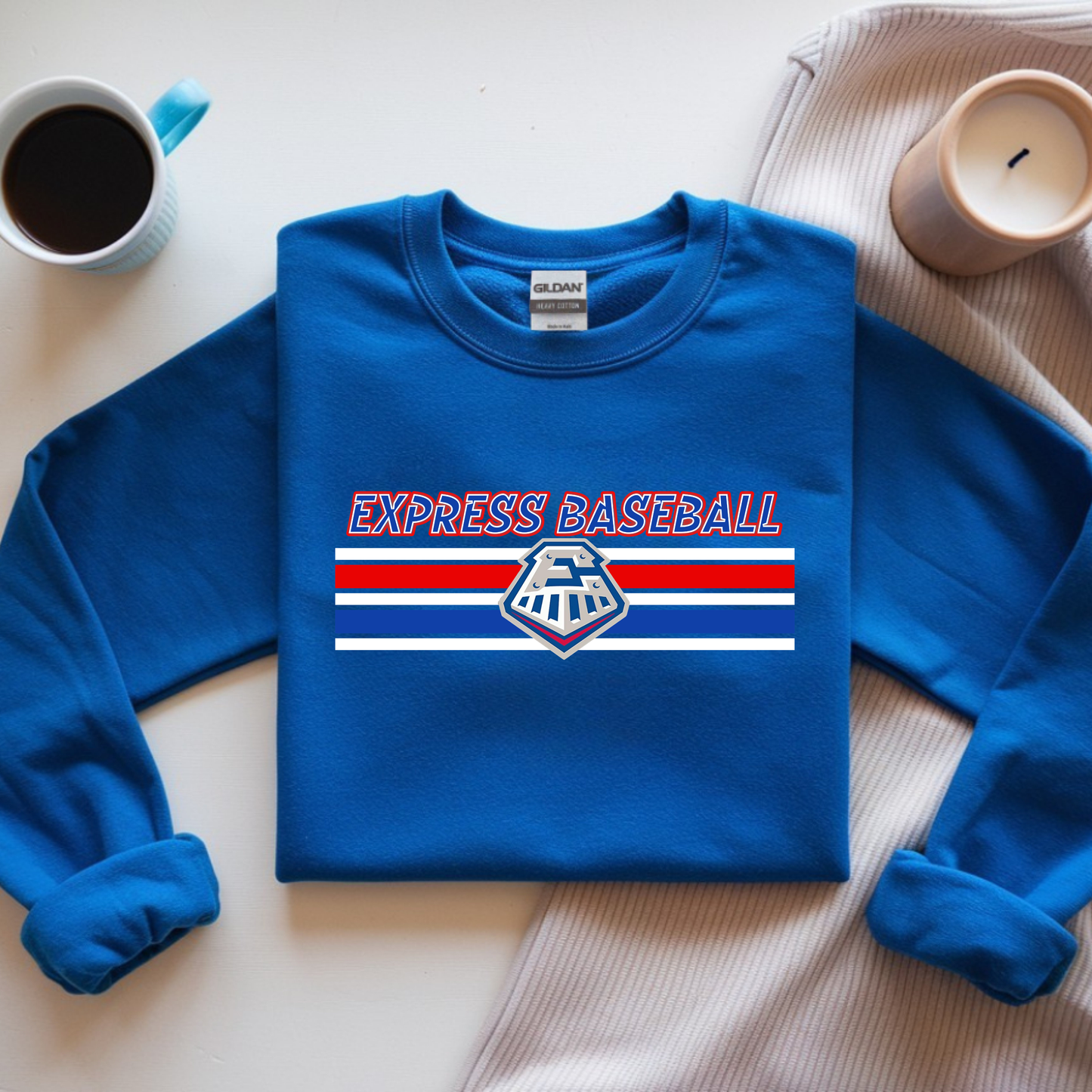 Express Baseball Stripe Retro Team Graphic