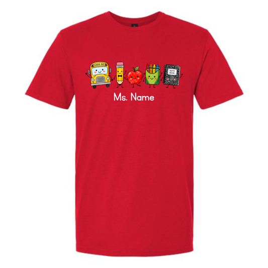 Personalized Teacher SUPPLIES Tee