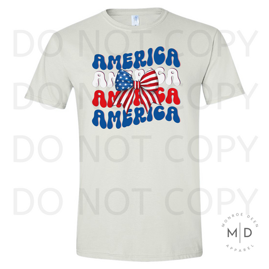 America Bow Tee