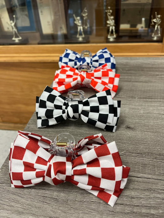 Game Day Checkered Claw Clip