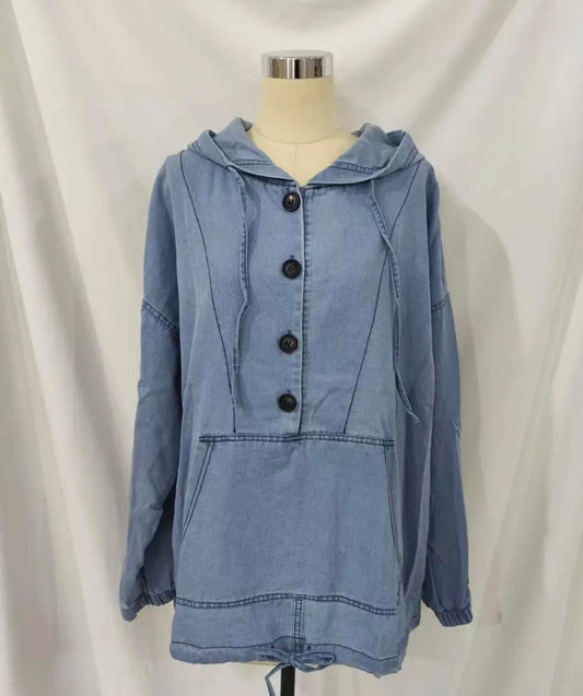 The Denim Pullover Hoodie