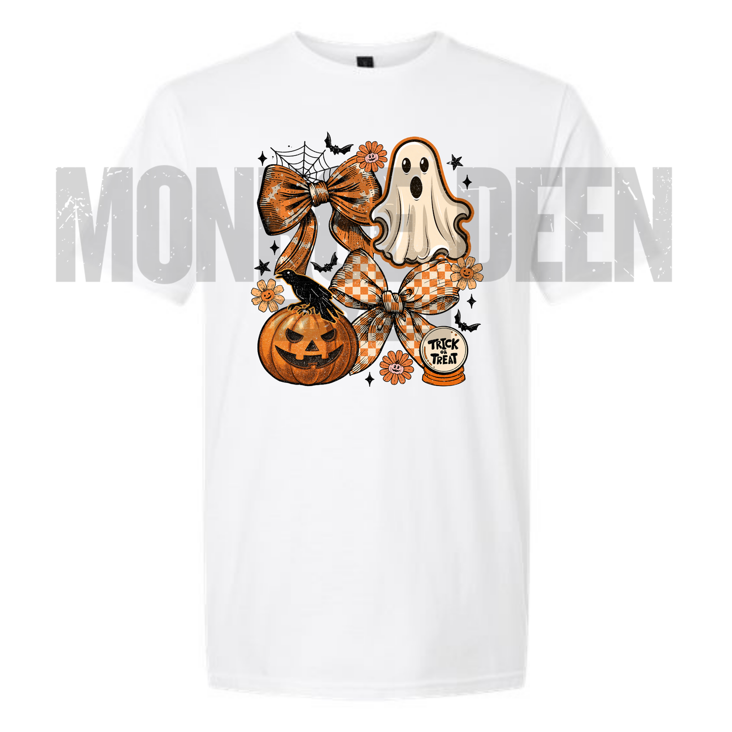 Vintage Bow Trick or Treat Ghost