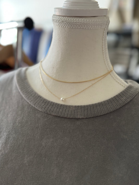 Dainty Pearl Double Necklace