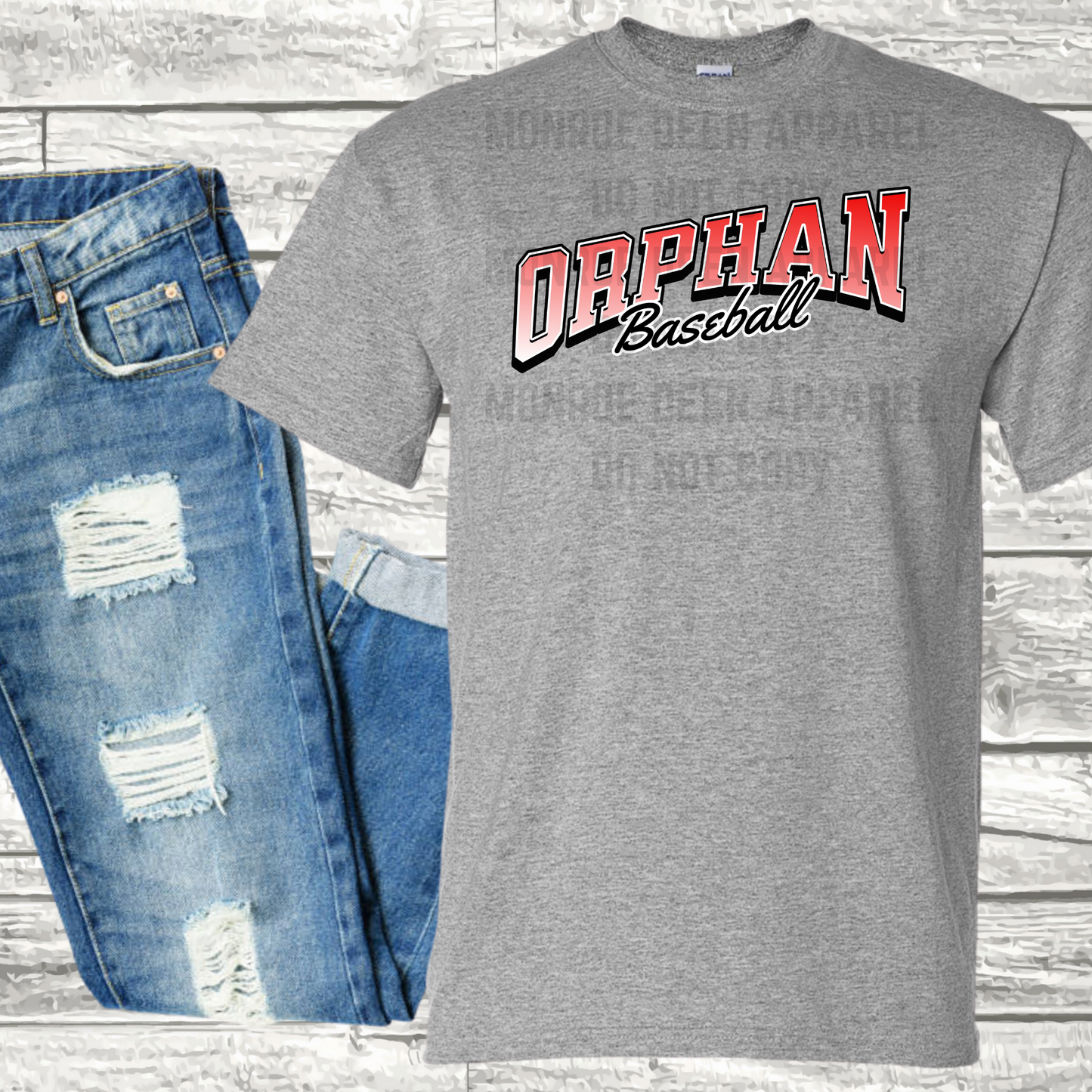 Orphan Baseball Script Classic Tee