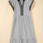 Contrast Stripe Midi Dress