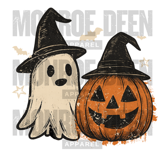 DTF: Vintage Ghost Pumpkin
