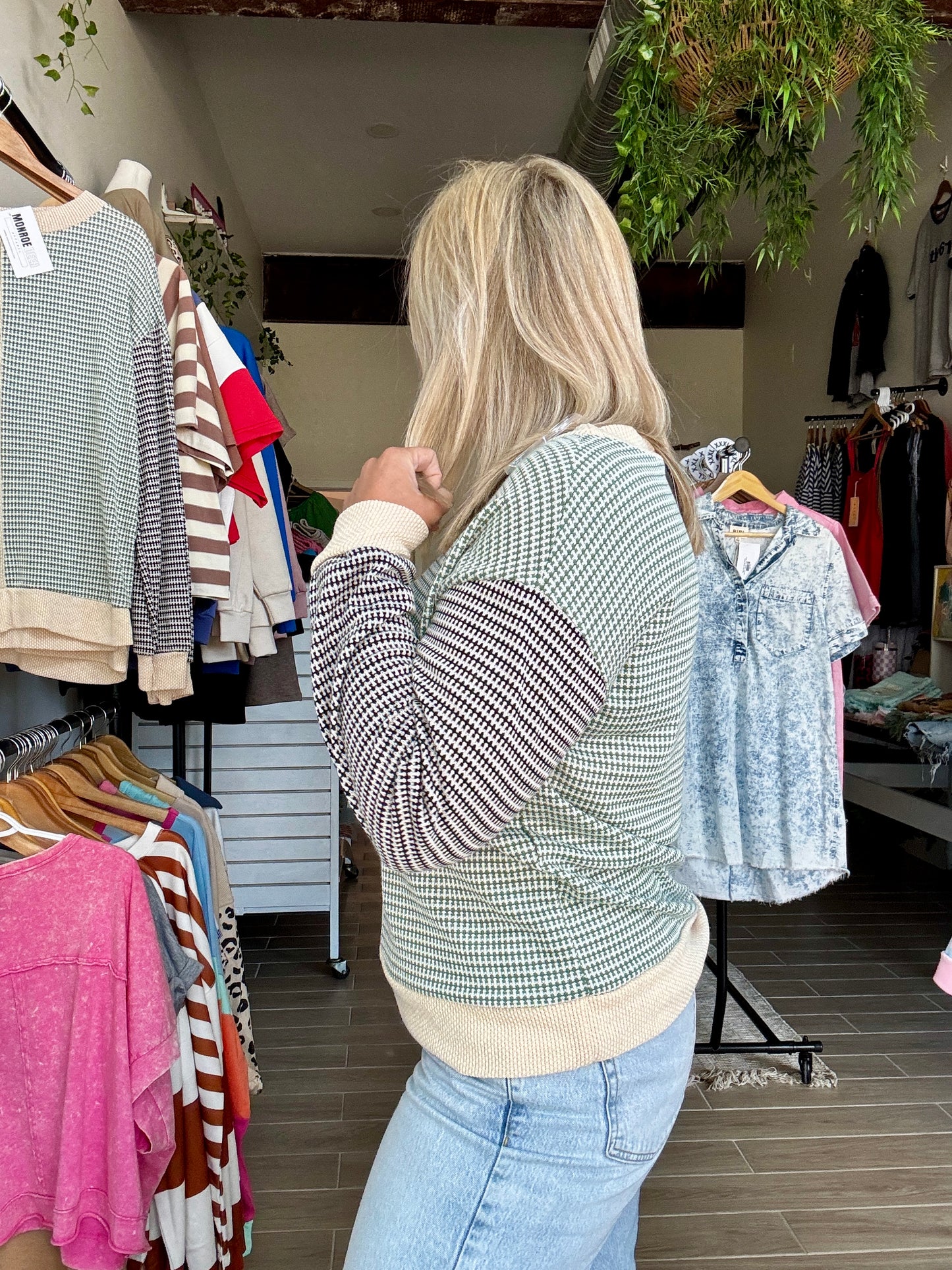 Textured Patchwork Longsleeve