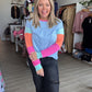 Color Block Patchwork Long Sleeve