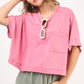 Oversized Washed Crop Tee