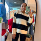 Black and White Chunky Block Sweater