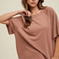 Boxy Waffle Knit Top