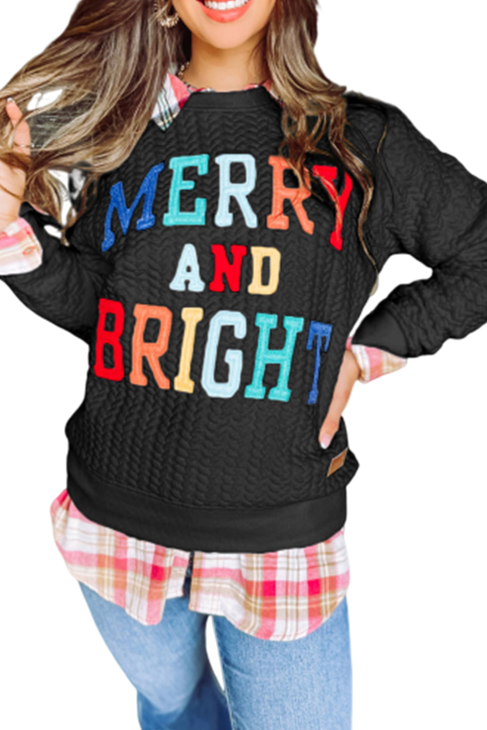 Ruby Merry & Bright Quilted Sweater