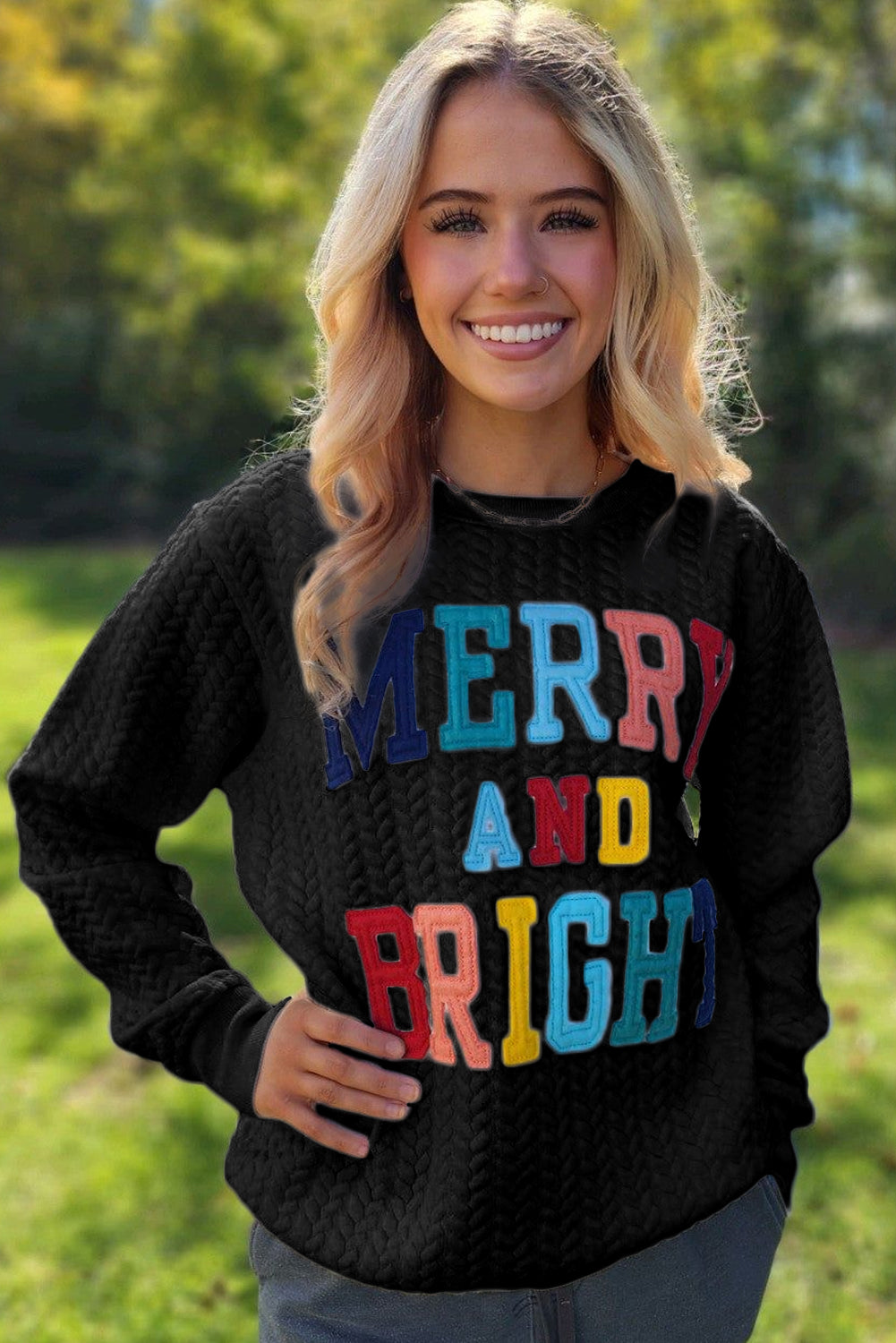 Ruby Merry & Bright Quilted Sweater