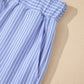 Sky Blue Striped Lounge Set