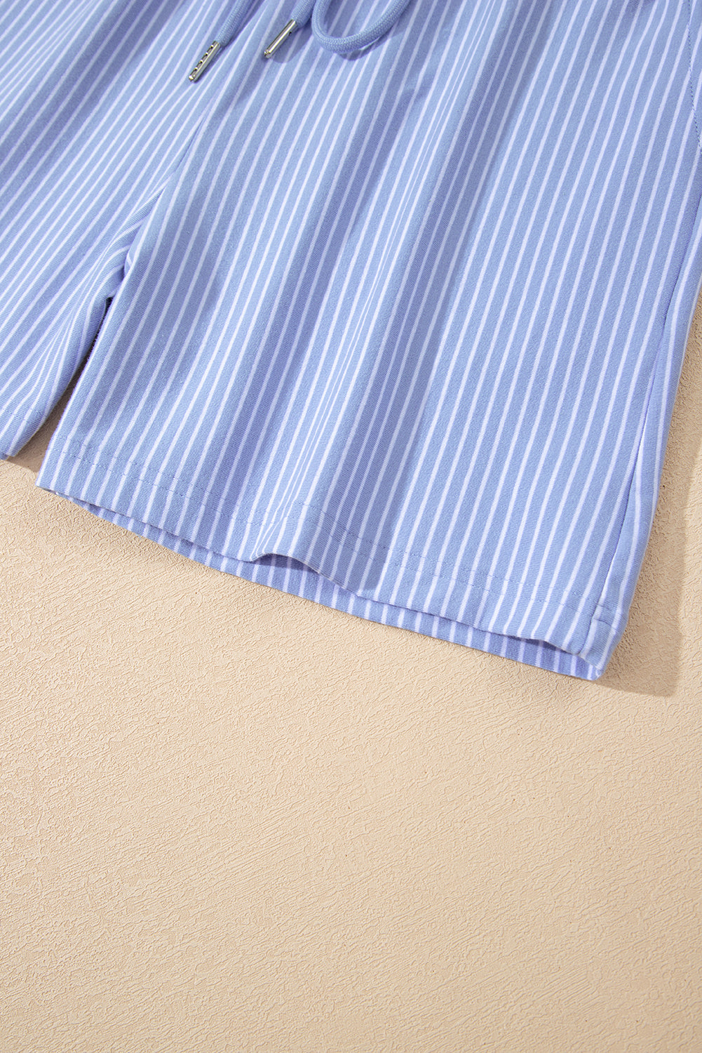 Sky Blue Striped Lounge Set