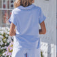 Sky Blue Striped Lounge Set