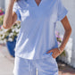 Sky Blue Striped Lounge Set