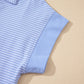 Sky Blue Striped Lounge Set