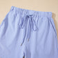 Sky Blue Striped Lounge Set
